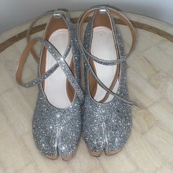 Maison Martin Margiela Shoes - Mason Margeiela Paris split toe, crushed crystal smashed, thick round heel , 39